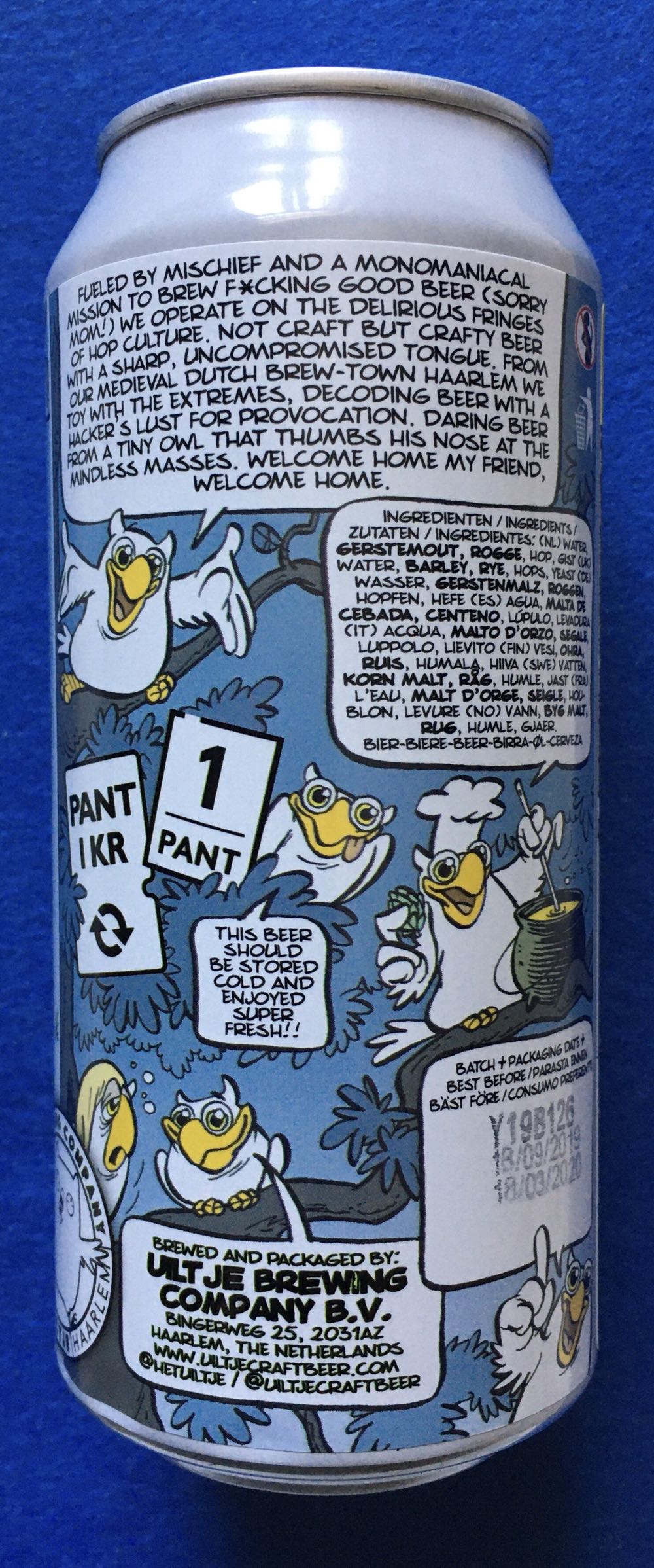 Flight Of The Falconer Falcons - Uiltje Brewing Company (440 mL) alcohol collectible [Barcode 8719325539417] - Main Image 3