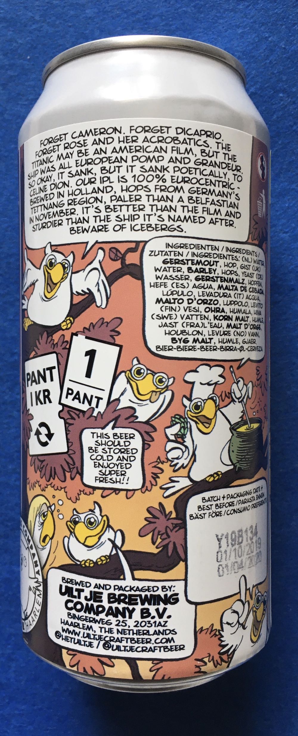 Tettnang On Board Of The Titanic - Uiltje Brewing Company (440 mL) alcohol collectible [Barcode 8719325539431] - Main Image 3