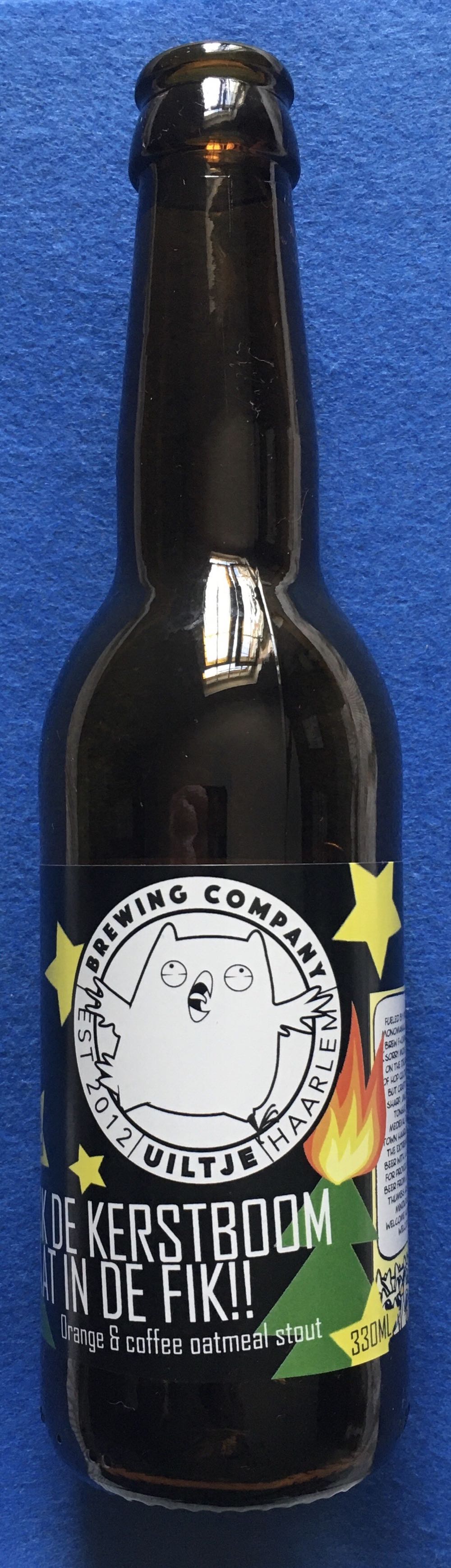 F*ck De Kerstboom Staat In De Fik!! - Uiltje Brewing Company (330 mL) alcohol collectible [Barcode 8719189124286] - Main Image 2