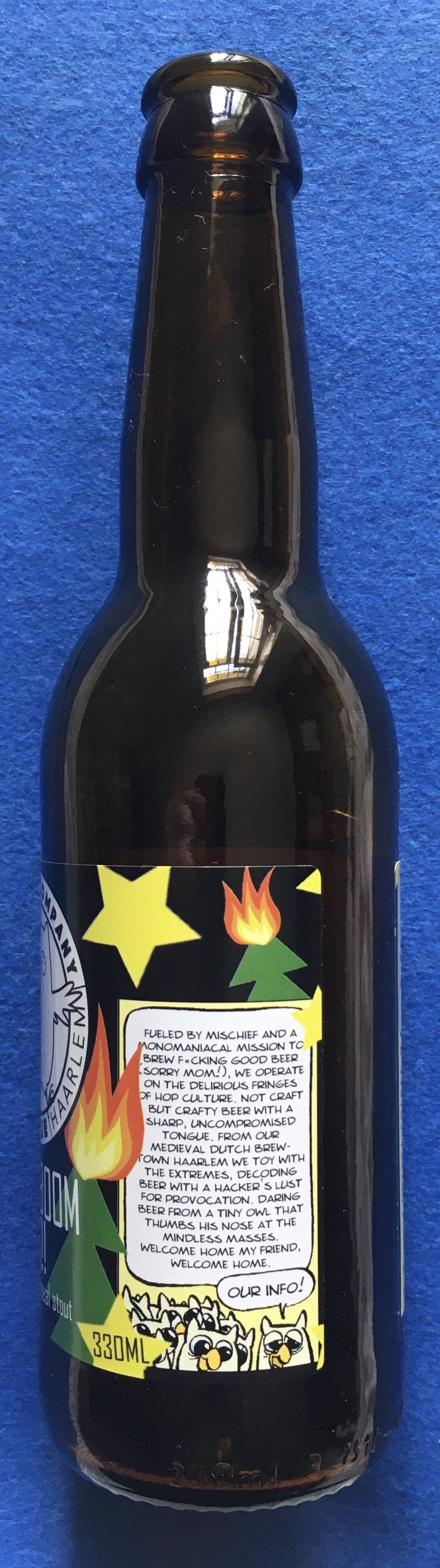 F*ck De Kerstboom Staat In De Fik!! - Uiltje Brewing Company (330 mL) alcohol collectible [Barcode 8719189124286] - Main Image 3