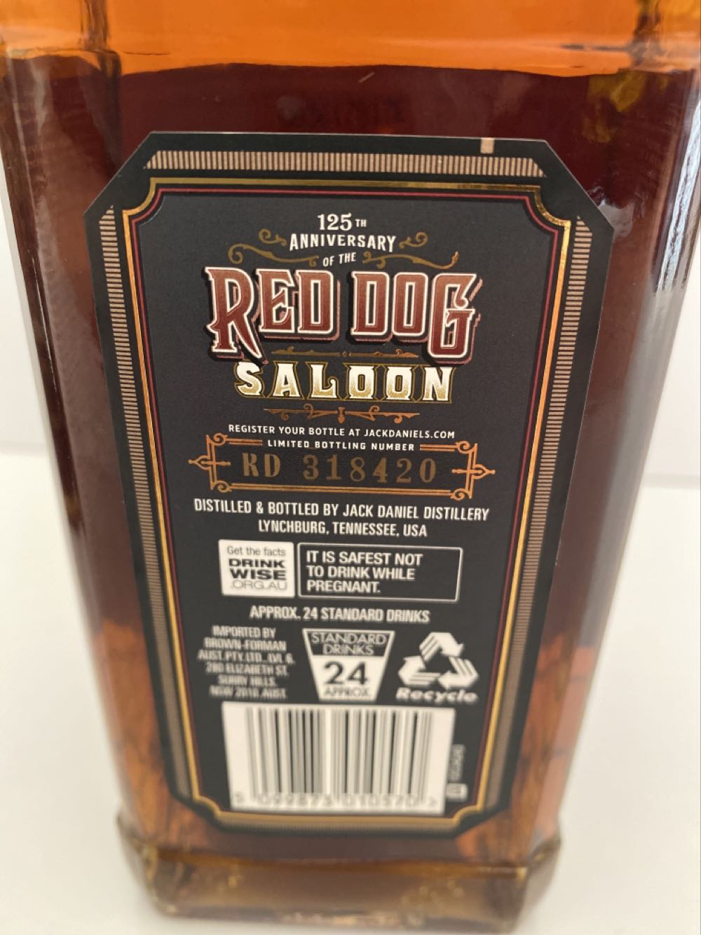 125th Red Dog Saloon Japanese Asia Release - Jack Daniel’s (700 mL) alcohol collectible [Barcode 5099873010570] - Main Image 3