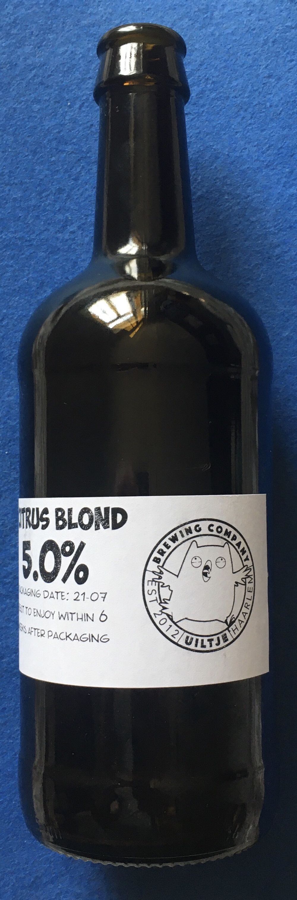 Citrus Blond - Uiltje Brewing Company (500 mL) alcohol collectible - Main Image 2
