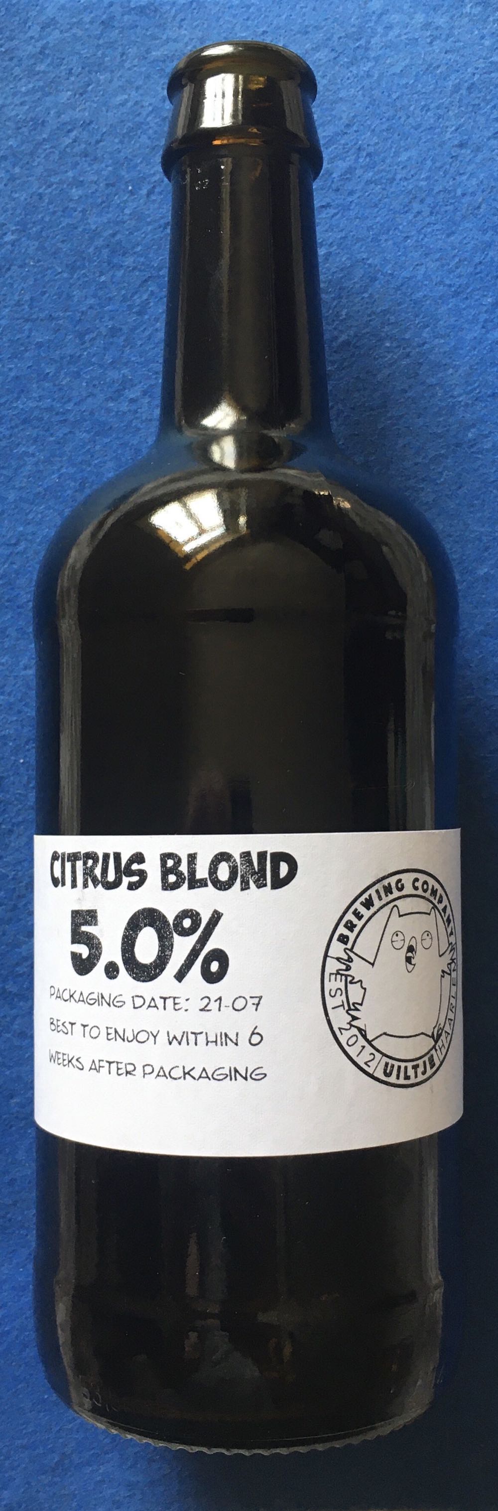 Citrus Blond - Uiltje Brewing Company (500 mL) alcohol collectible - Main Image 3