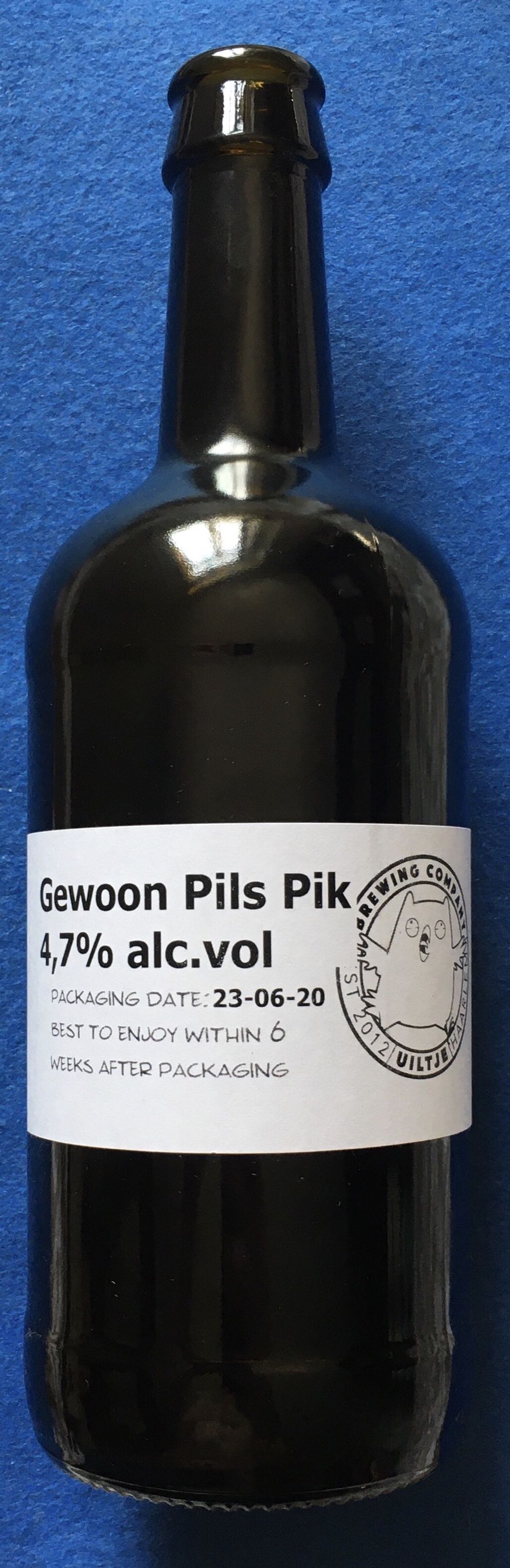 Gewoon Pils Pik - Uiltje Brewing Company (500 mL) alcohol collectible - Main Image 3