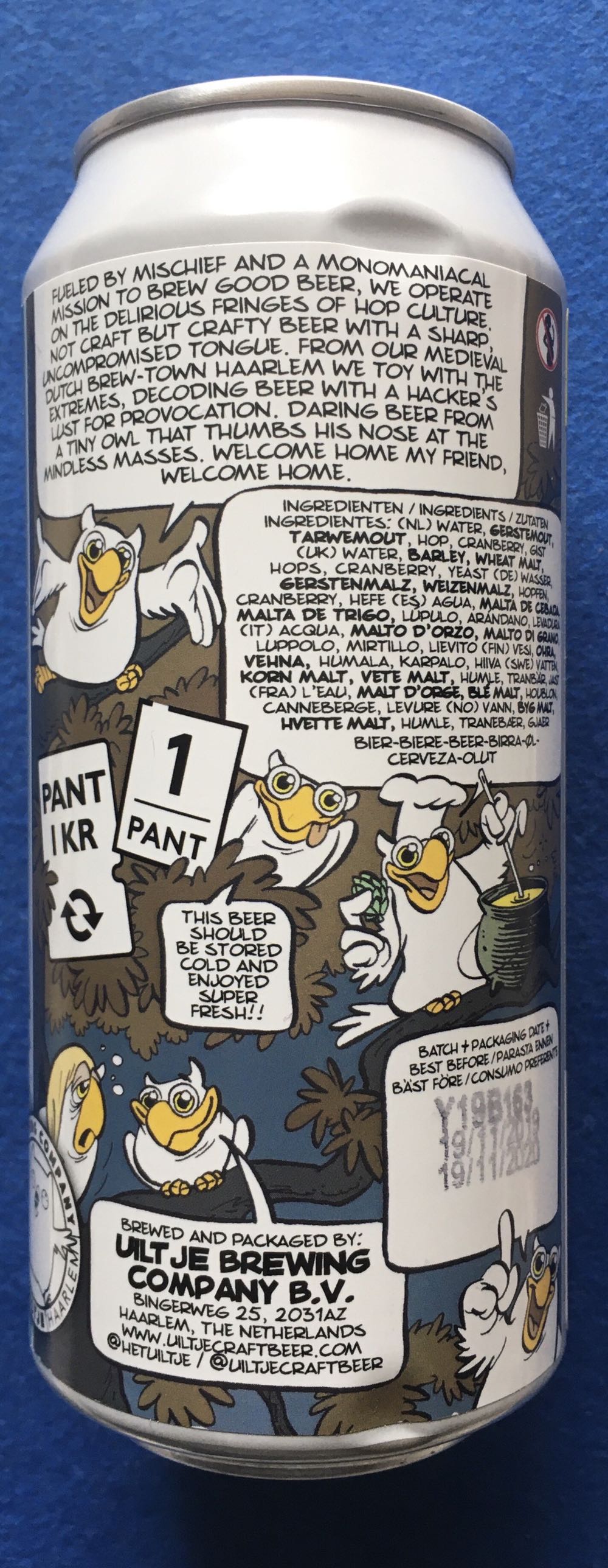 Thanksgiving IPA MF400#BATCH2NL - Uiltje Brewing Company (440 mL) alcohol collectible [Barcode 8719325539615] - Main Image 3