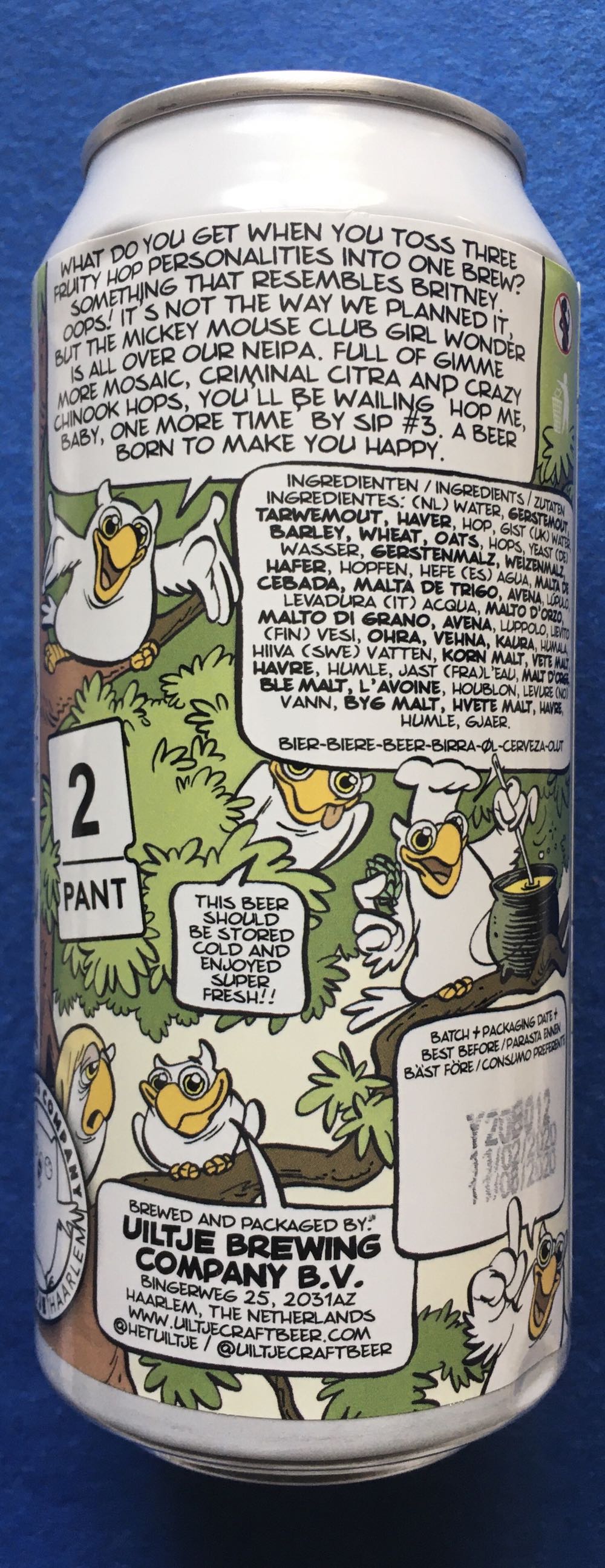 Hop Me Baby One More Time - Uiltje Brewing Company (440 mL) alcohol collectible [Barcode 8719325539790] - Main Image 3