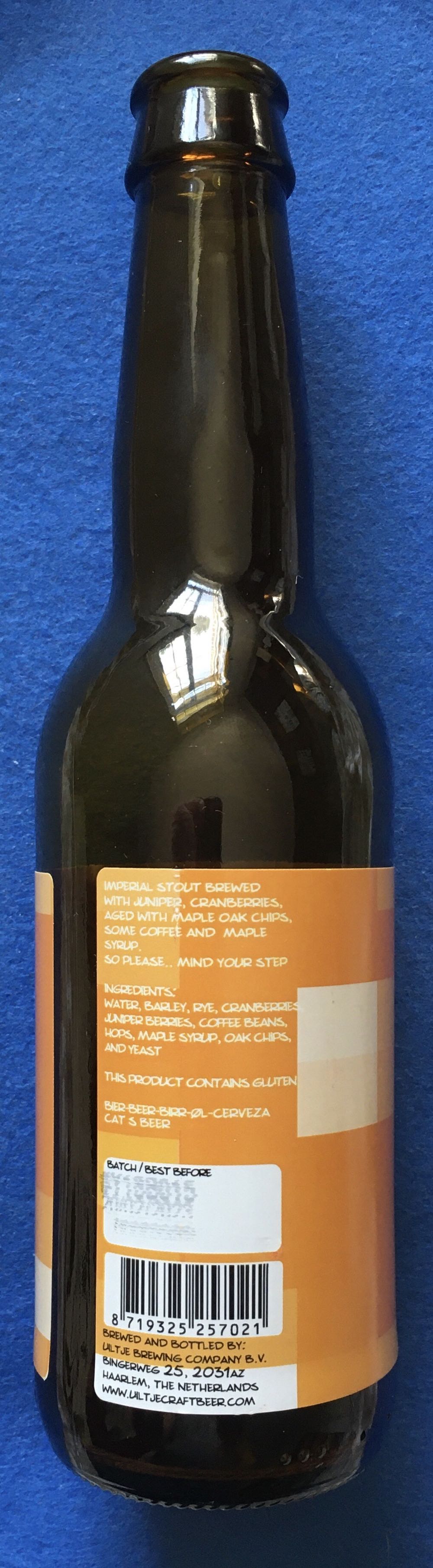 Mind Your Step Maple Edition - Uiltje Brewing Company (330 mL) alcohol collectible [Barcode 8719325257021] - Main Image 3