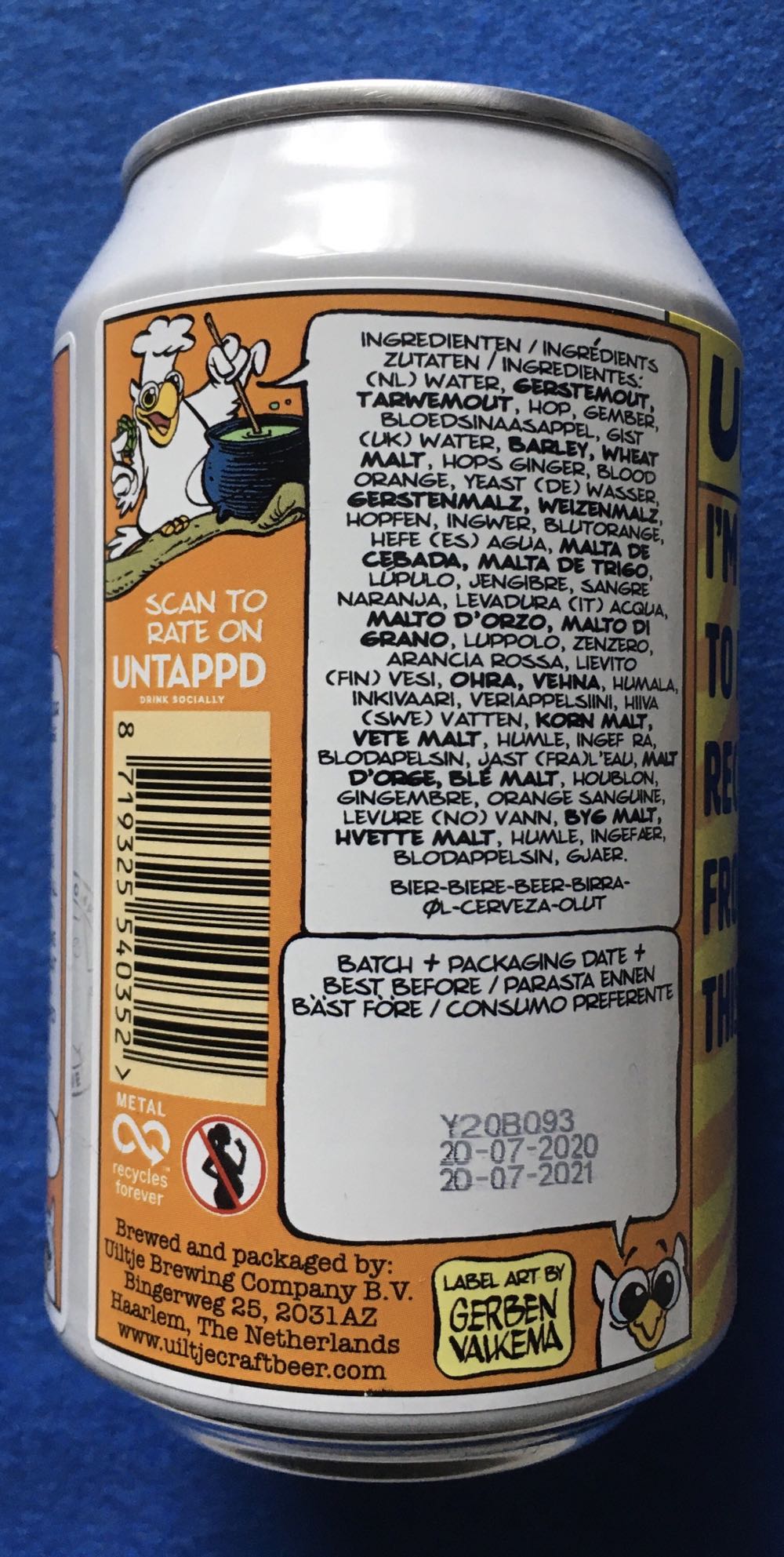 I’m Never Going To Financially Recover From This - Uiltje Brewing Company (330 mL) alcohol collectible [Barcode 8719325540352] - Main Image 4