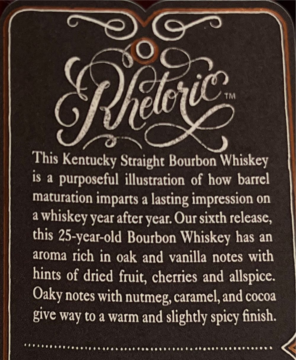 Orphan Barrel Rhetoric 25 Yr - Orphan Barrel Distillery (750 mL) alcohol collectible [Barcode 082000790372] - Main Image 2