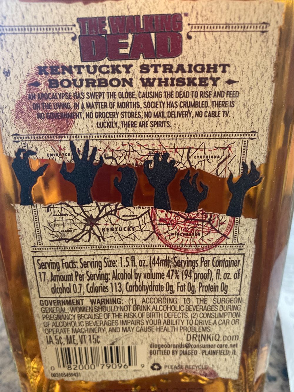 Walking Dead, The: (Spirits Of The Apocalypse) Kentucky Bourbon - Diageo (750 mL) alcohol collectible [Barcode 082000790969] - Main Image 2