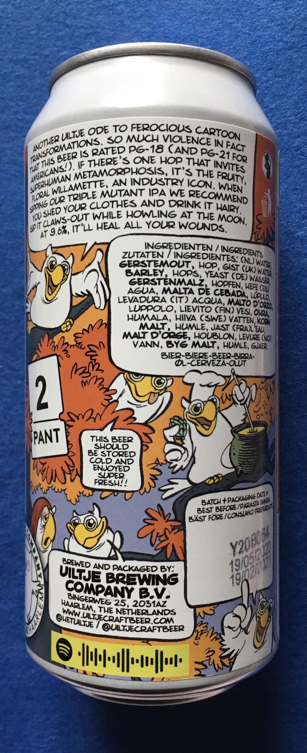 The Willamette Wolverine - Uiltje Brewing Company (440 mL) alcohol collectible [Barcode 8719325540079] - Main Image 3