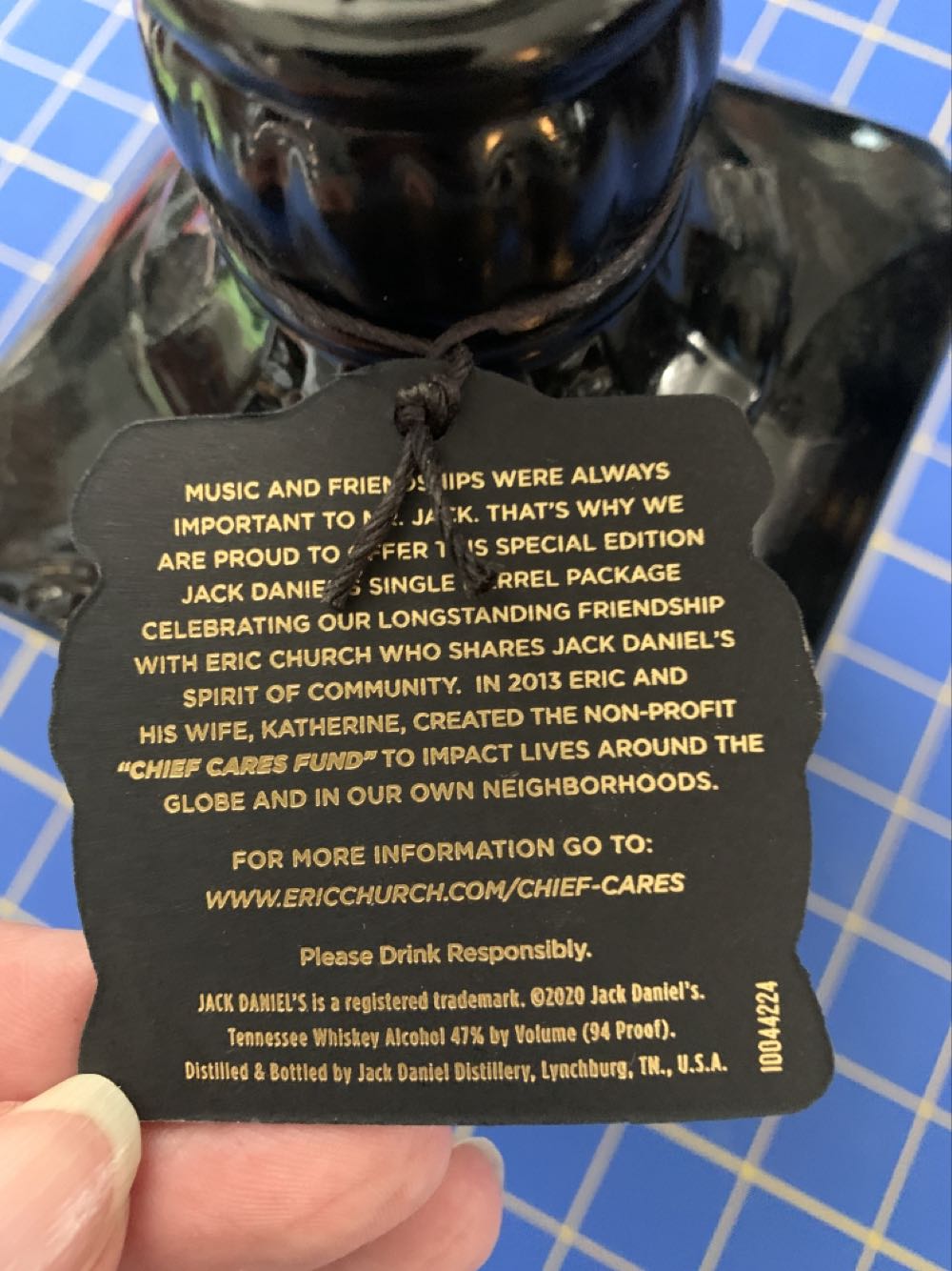 Jack Daniels Eric Church Edition - Jack Daniels’ Distillery (750 mL) alcohol collectible [Barcode 082184004814] - Main Image 4