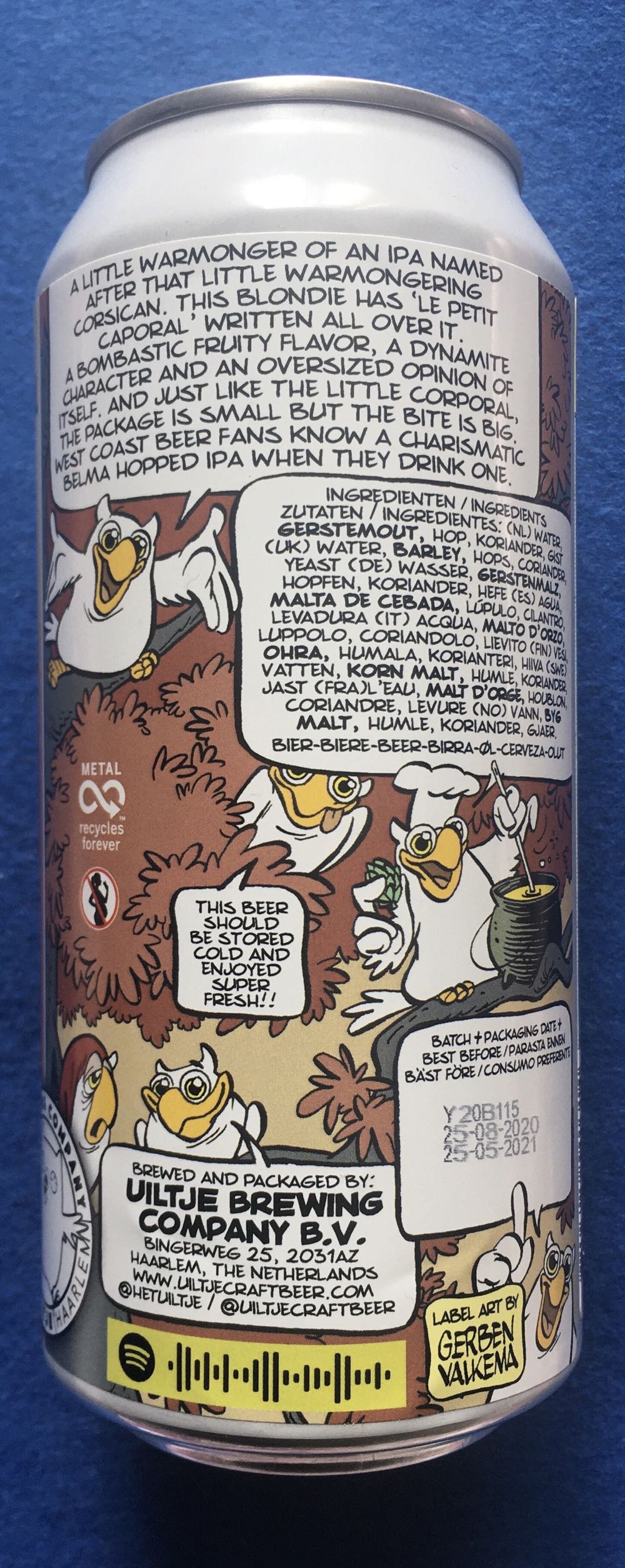 Napoleon Belmaparte - Uiltje Brewing Company (440 mL) alcohol collectible [Barcode 8719325540314] - Main Image 3