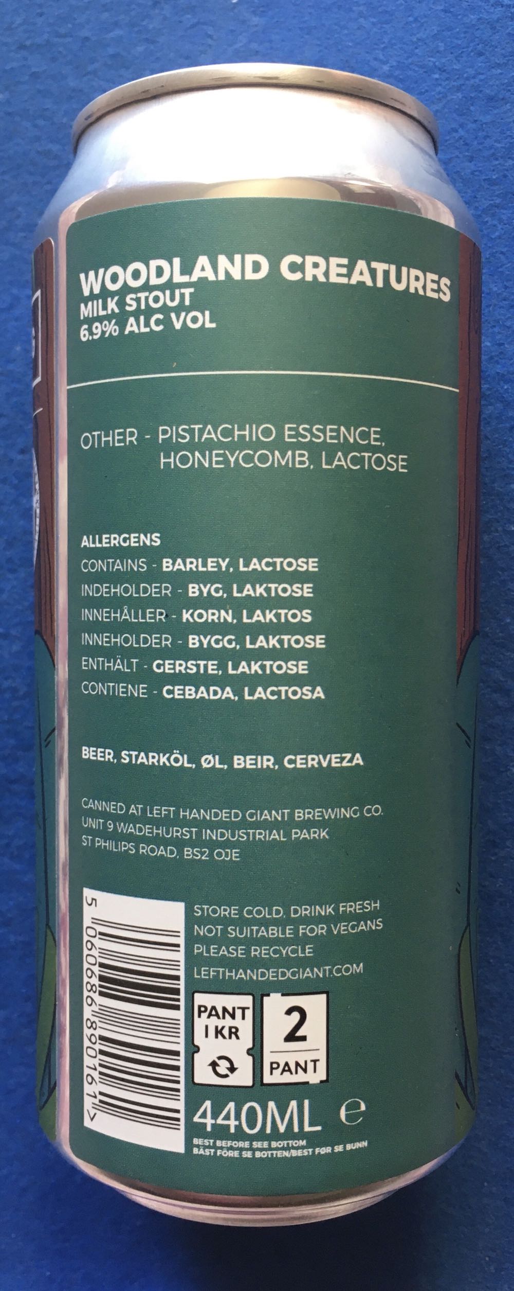 Woodland Creatures - Left Handed Giant Brewing Company (440 mL) alcohol collectible [Barcode 5060686890161] - Main Image 3