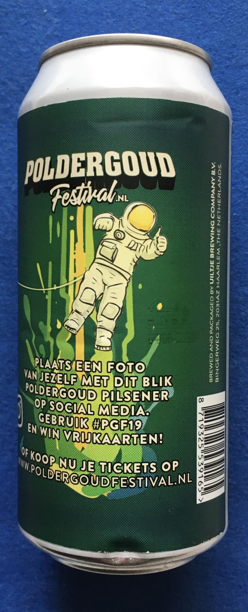 Poldergoud Pilsener - Uiltje Brewing Company (440 mL) alcohol collectible [Barcode 8719325539165] - Main Image 3