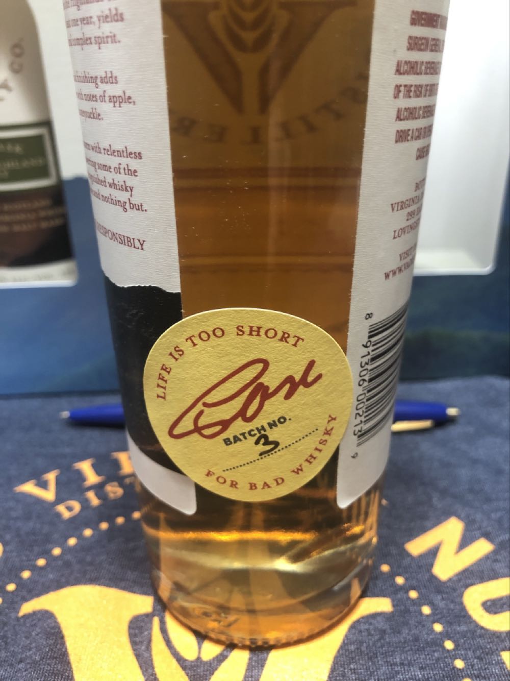Virginia Distillery Chardonnay Cask - Virginia Distillery Company (375 mL) alcohol collectible [Barcode 891306002139] - Main Image 2