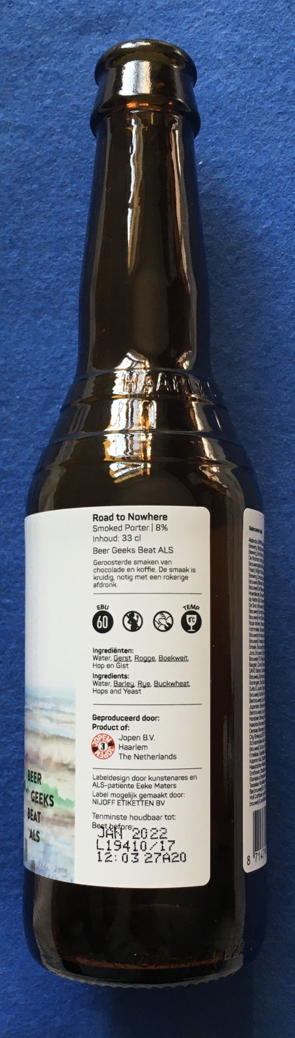 Road To Nowhere - Jopen (330 mL) alcohol collectible [Barcode 8714799405015] - Main Image 3