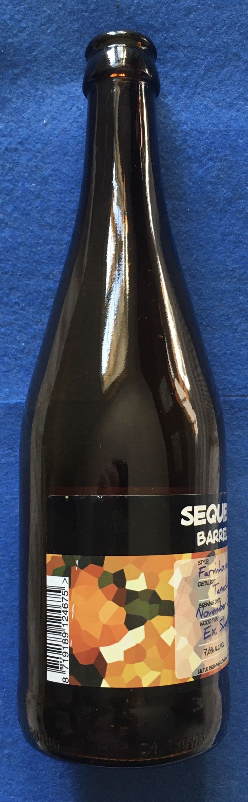 Sequence Series Barrel Ferment # 1 - Uiltje Brewing Company (500 mL) alcohol collectible [Barcode 8719189124675] - Main Image 2