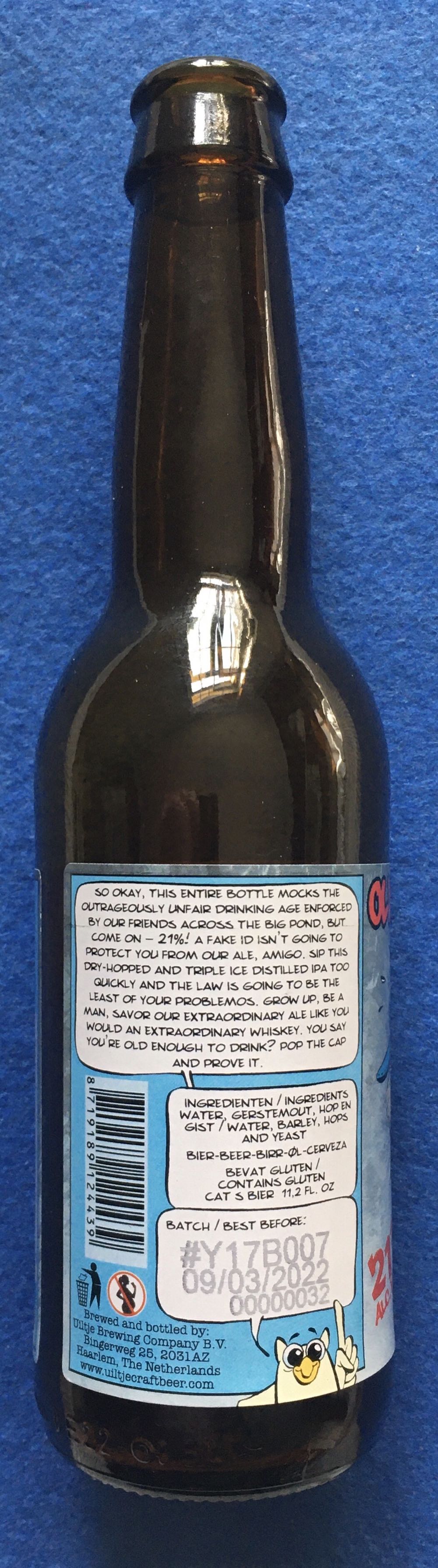 Old Enough To Drink - Uiltje Brewing Company (330 mL) alcohol collectible [Barcode 8719189124439] - Main Image 4