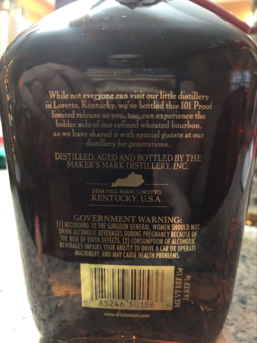 Maker’s Mark 101 Proof Limited Release Bourbon In box - The Maker’s Mark Distillery, Inc. (750mL) alcohol collectible [Barcode 085246501566] - Main Image 3
