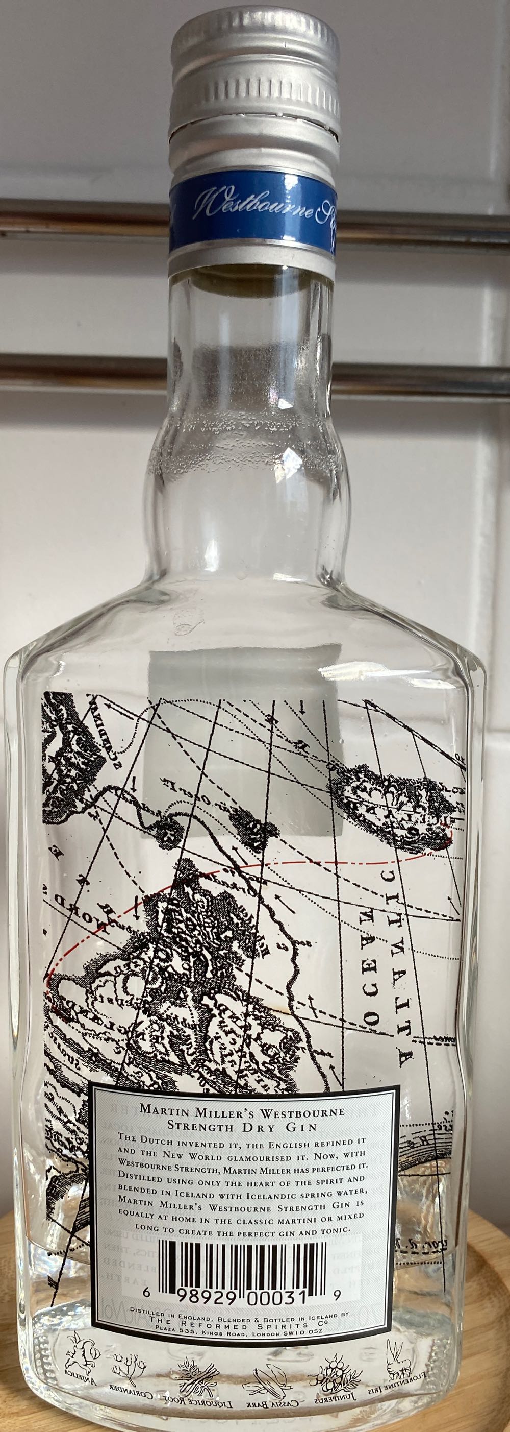 Martin Miller’s Westbourne Strength Dry Gin - The reformed Spirits co alcohol collectible [Barcode 698929000319] - Main Image 3