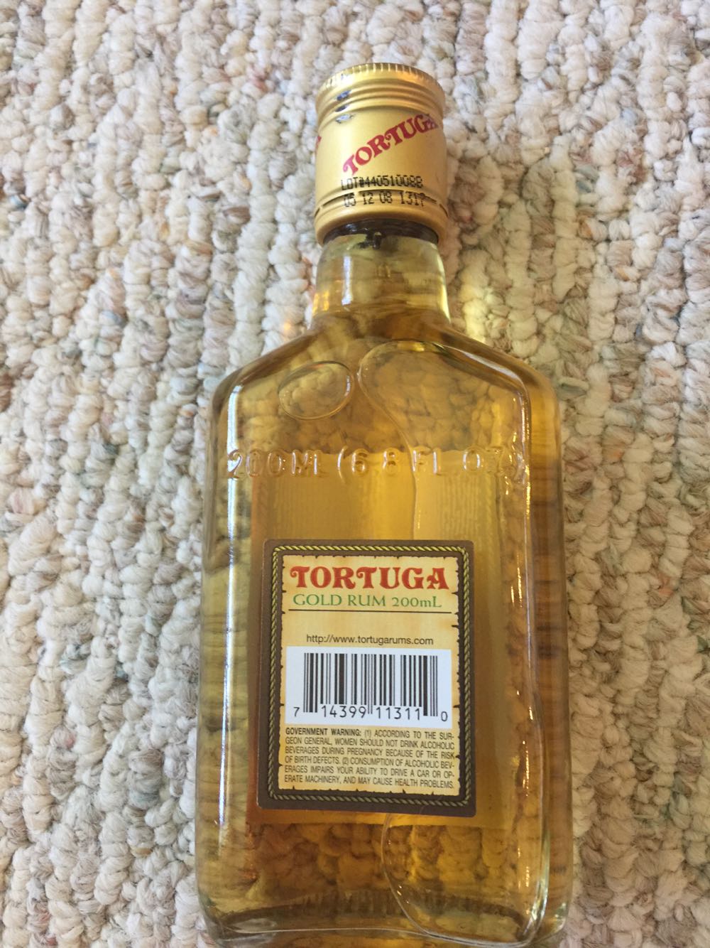 Tortuga Gold Rum Cayman Island  (200 mL) alcohol collectible - Main Image 2