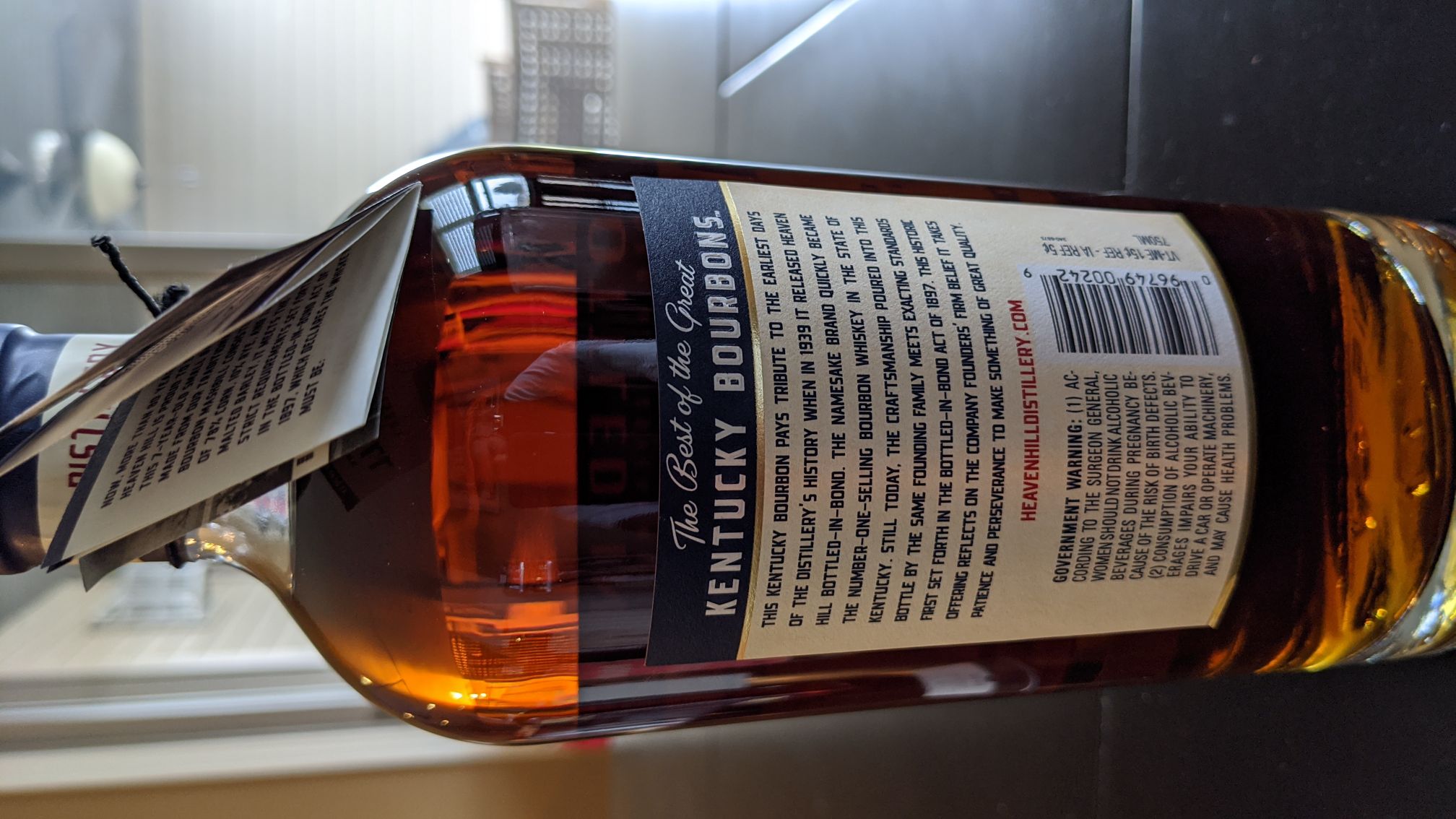 Heaven Hill Bottle in Bond 7 Year - Heaven Hill Distillery (750mL) alcohol collectible [Barcode 096749002429] - Main Image 2