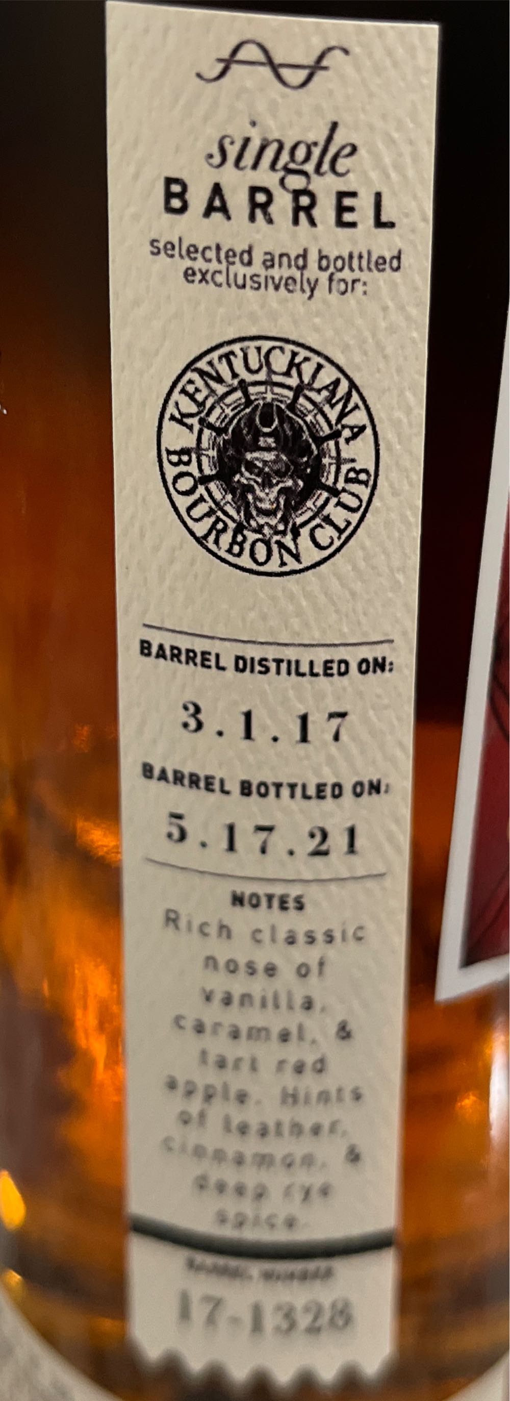 New Riff Single Barrel Barrel Strength - New Riff Distilling (750mL) alcohol collectible [Barcode 856302005232] - Main Image 4