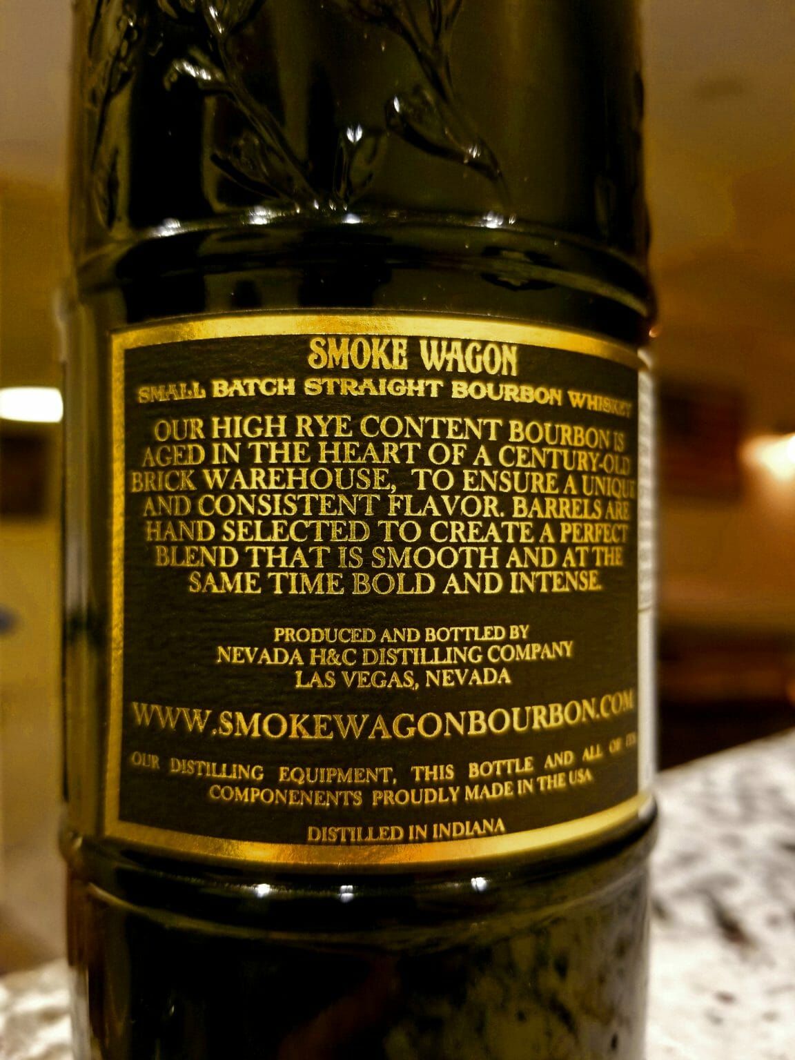 Smoke Wagon Small Batch - Nevada H&C Distilling Company (750mL) alcohol collectible [Barcode 858764003016] - Main Image 2