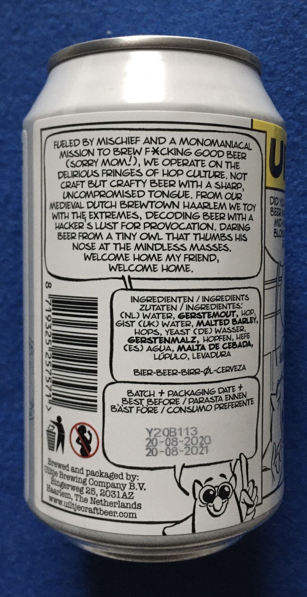 Dikke Lul 3 Bier - Uiltje Brewing Company (330 mL) alcohol collectible [Barcode 8719325257571] - Main Image 3