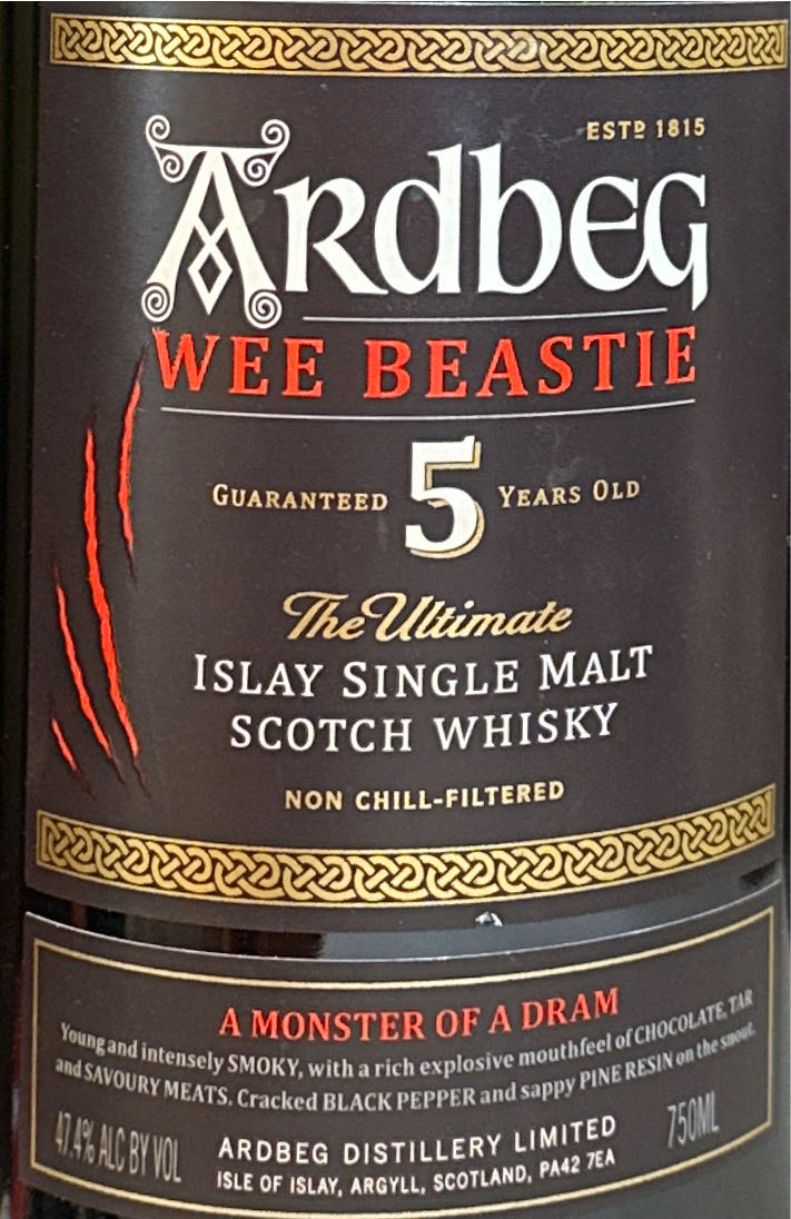 Ardbeg Wee Beastie - Ardbeg Distillery Limited (750 mL) alcohol collectible [Barcode 081753832902] - Main Image 3