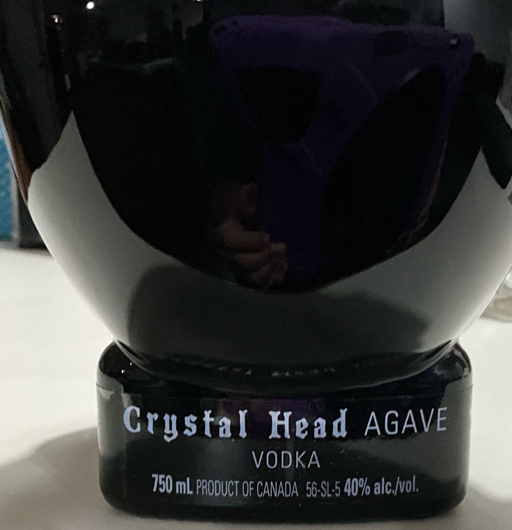 Crystal Head Agave Vodka Onyx. Black Skull - Globefill Inc. (750mL) alcohol collectible [Barcode 627040411889] - Main Image 3