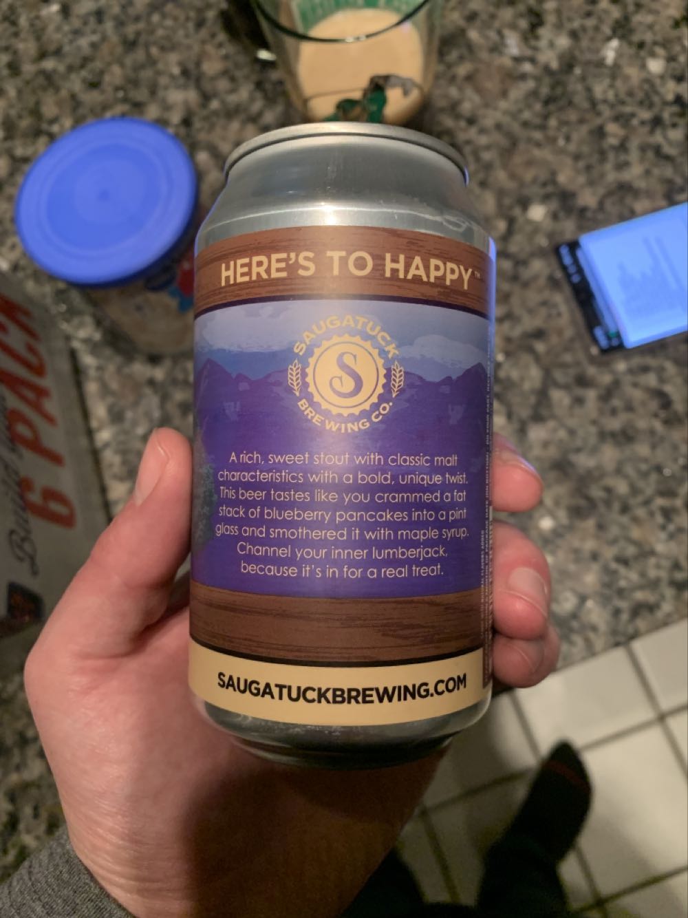 Blueberry Maple Stout - Saugatuck Brewing Co. alcohol collectible [Barcode 853242004578] - Main Image 2