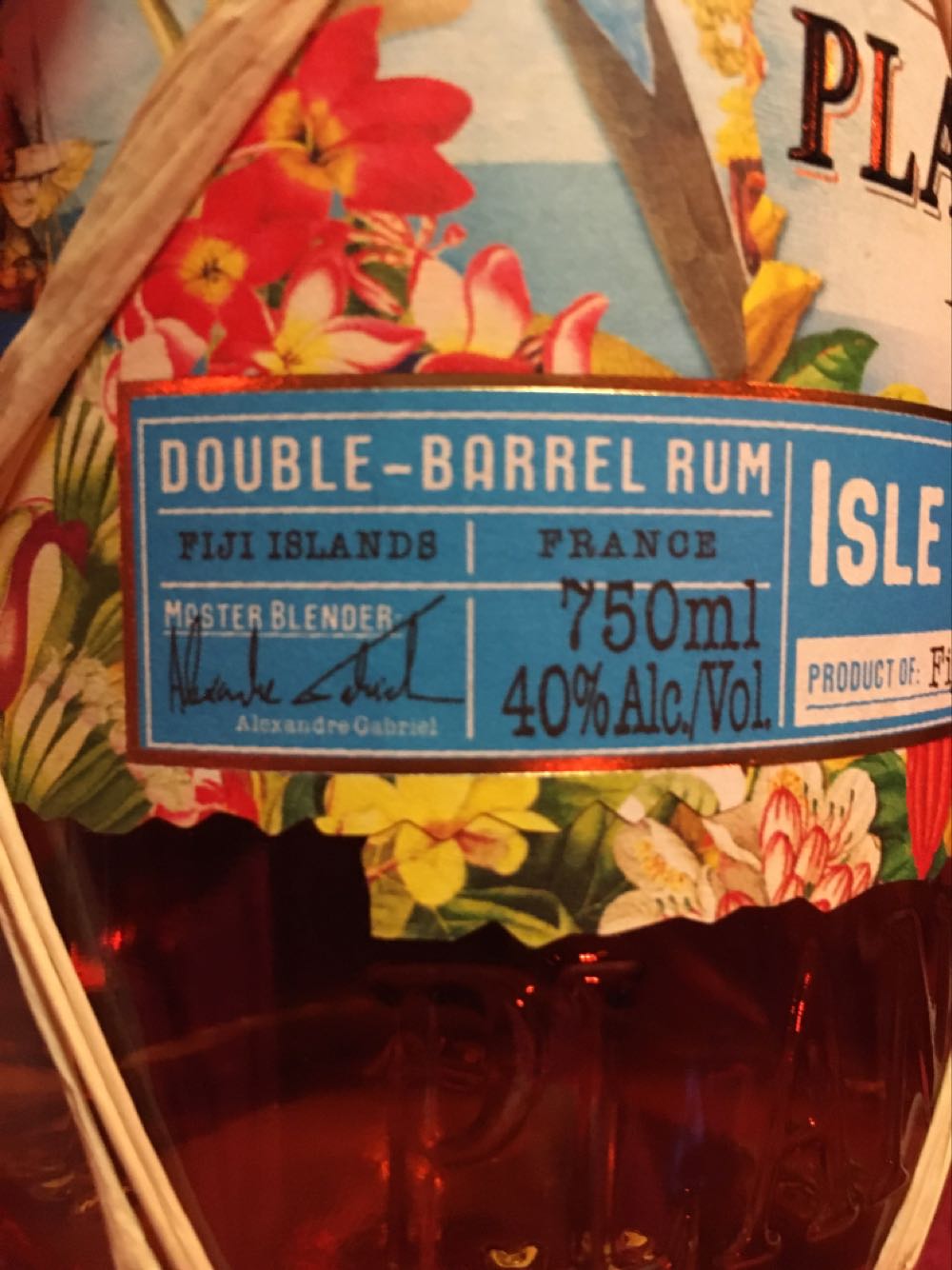 Plantation Rum Isle Of Fiji - Plantation Rum (750 mL) alcohol collectible [Barcode 695521152743] - Main Image 2
