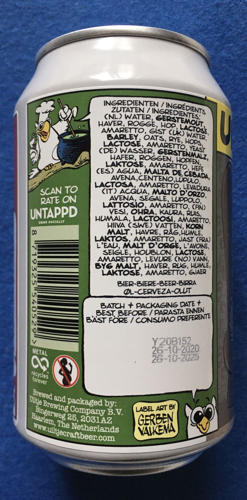 Grandpa’s Caffeine Fix Vol.2 - Uiltje Brewing Company (330 mL) alcohol collectible [Barcode 8719325540529] - Main Image 4