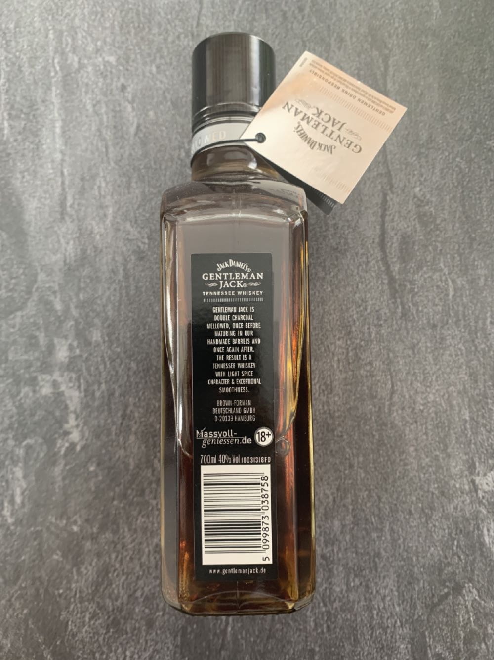 Gentleman Jack - Jack Daniel’s Distillery, Lynchburg, TN (700 mL) alcohol collectible [Barcode 5099873038758] - Main Image 2