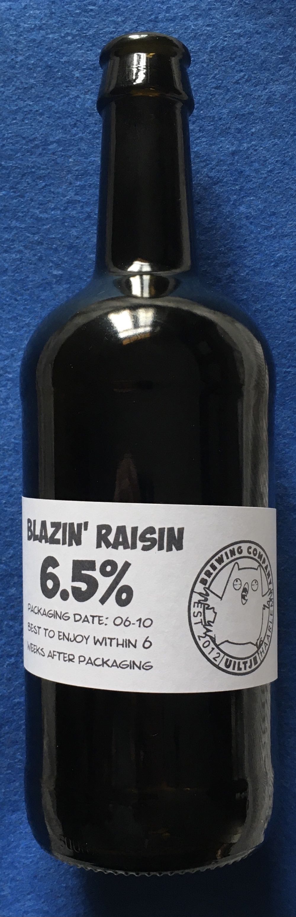 Blazin’ Raisin - Uiltje Brewing Company (500 mL) alcohol collectible - Main Image 3