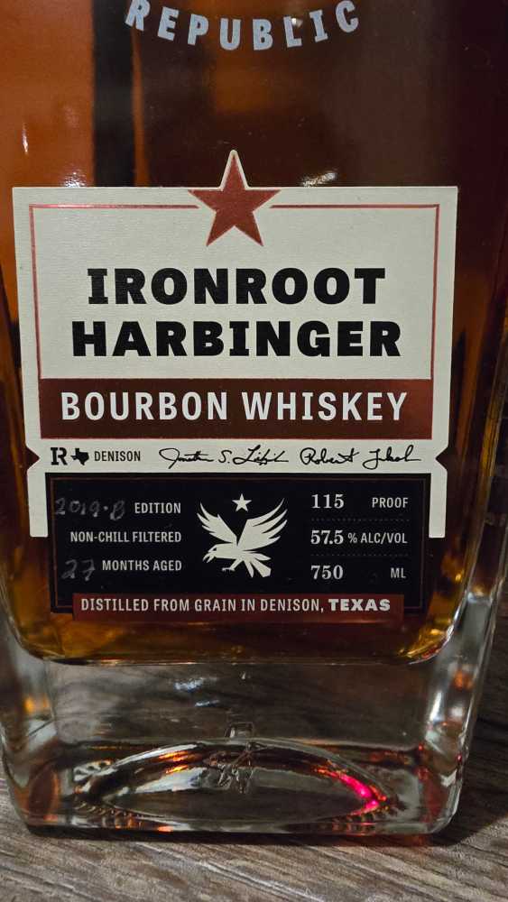 Ironroot Harbinger Bourbon Wiskey - Ironroot Republic Distillery (750 mL) alcohol collectible [Barcode 854493005055] - Main Image 3