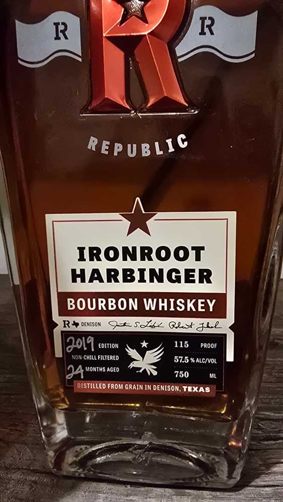 Ironroot Harbinger Bourbon Wiskey - Ironroot Republic Distillery (750 mL) alcohol collectible [Barcode 854493005055] - Main Image 4