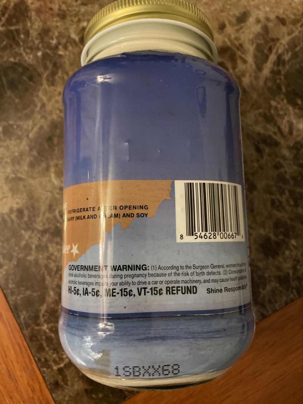 Ole Smoky Distillery Some Beach Cream Liqueur Cheers ...  (750 mL) alcohol collectible [Barcode 854628006674] - Main Image 2