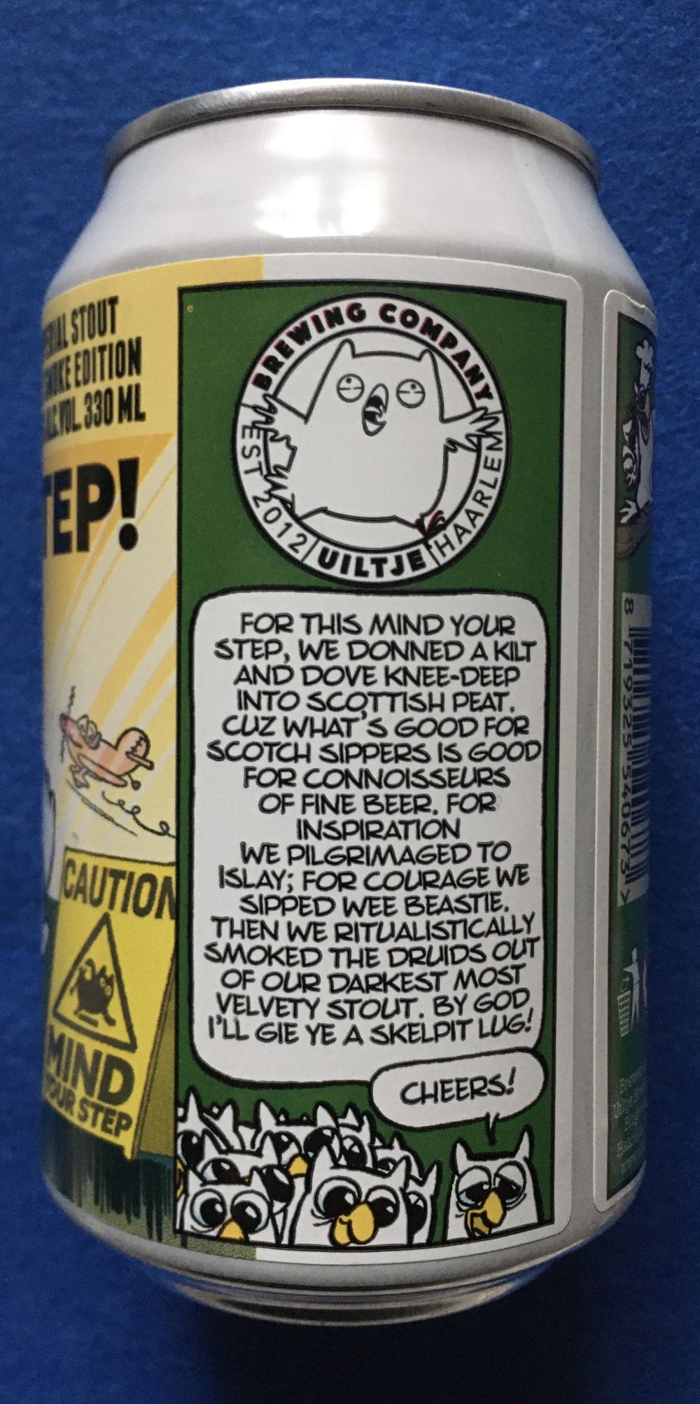 Mind Your Step! Peat Smoke Edition - Uiltje Brewing Company (330 mL) alcohol collectible [Barcode 8719325540673] - Main Image 3