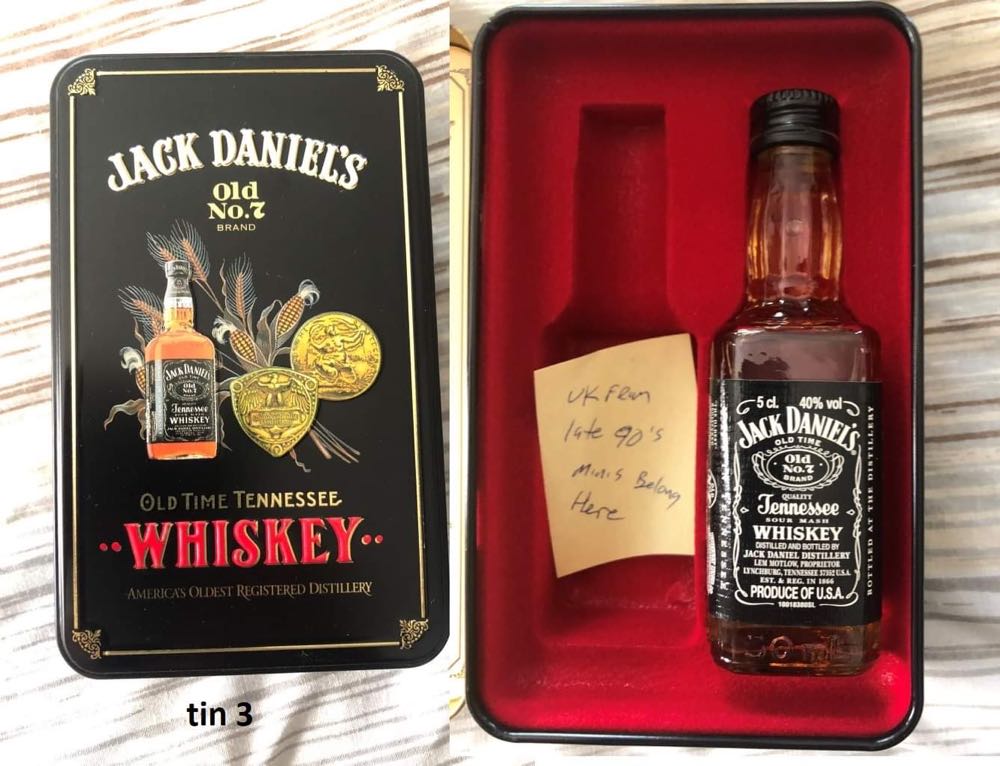 Set Mini 2pk Tin 90 UK - Jack Daniel Distillery (50 mL) alcohol collectible - Main Image 3