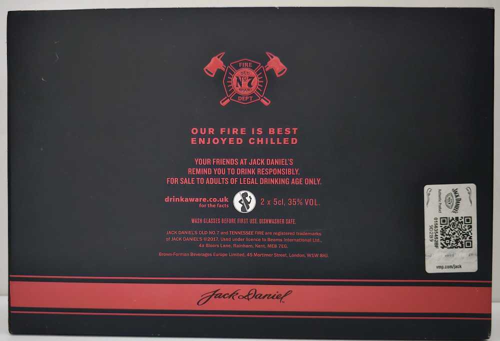 Fire Gift Set (UK) - Brown-Forman Beverages Europe LTD (50 mL) alcohol collectible [Barcode 5038635059532] - Main Image 2