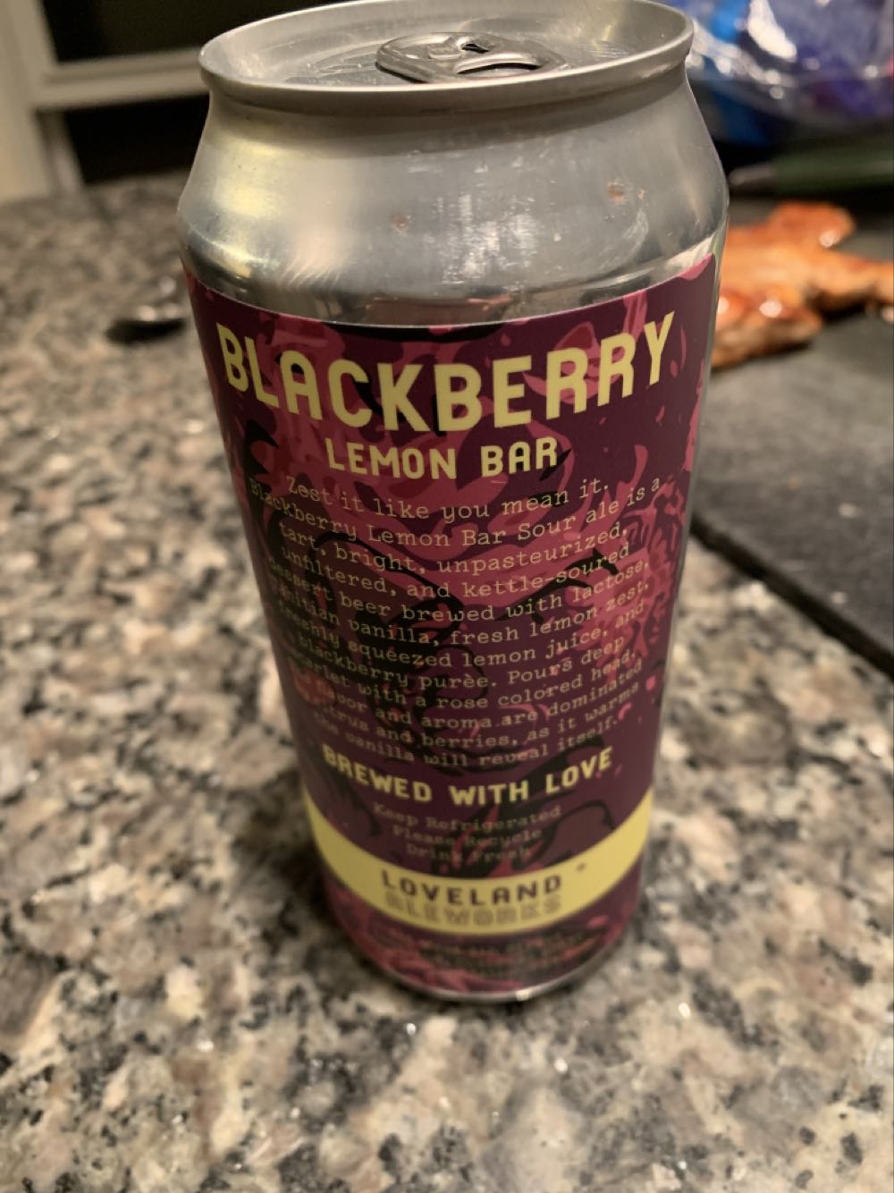 Blackberry Lemon Bar Sour - Loveland Aleworks alcohol collectible [Barcode 759108992549] - Main Image 2