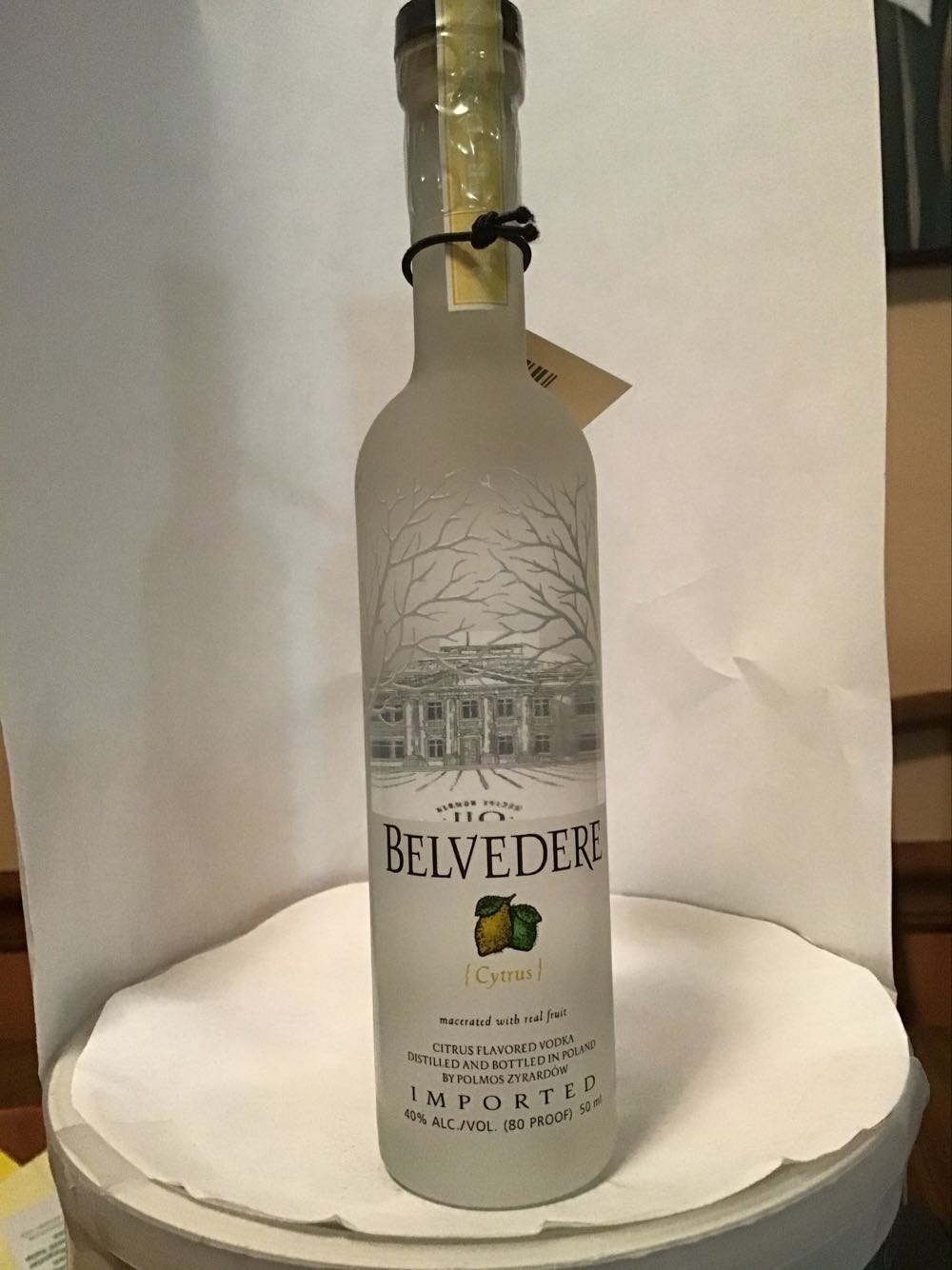 Belvedere Citrus - Polmos Zyrardów (50 mL) alcohol collectible [Barcode 087116070028] - Main Image 3