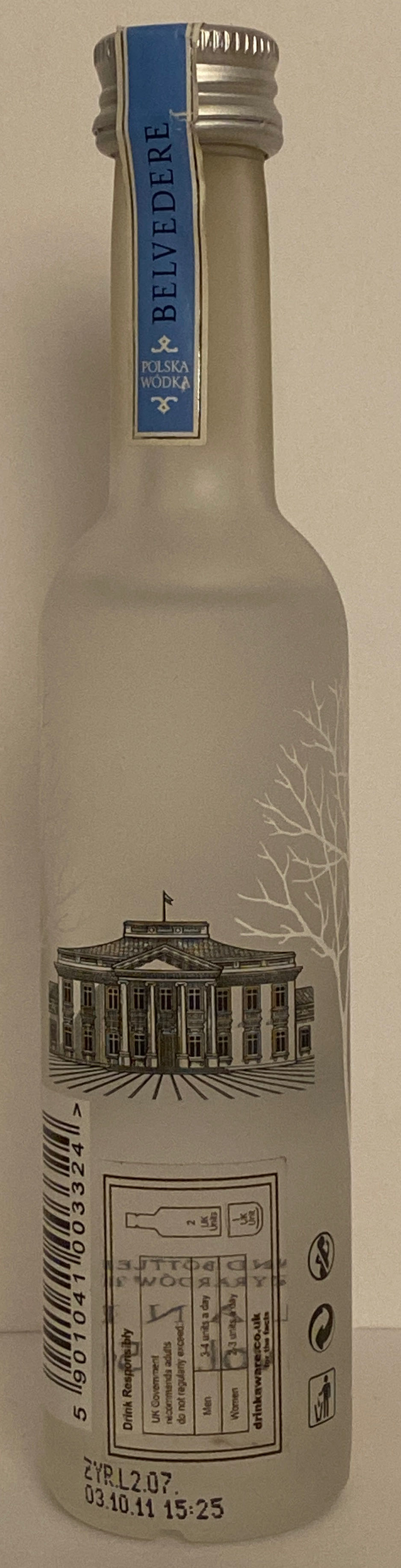 Belvedere Vodka - Polmos Zyrardów (50 mL) alcohol collectible [Barcode 5901041003324] - Main Image 2