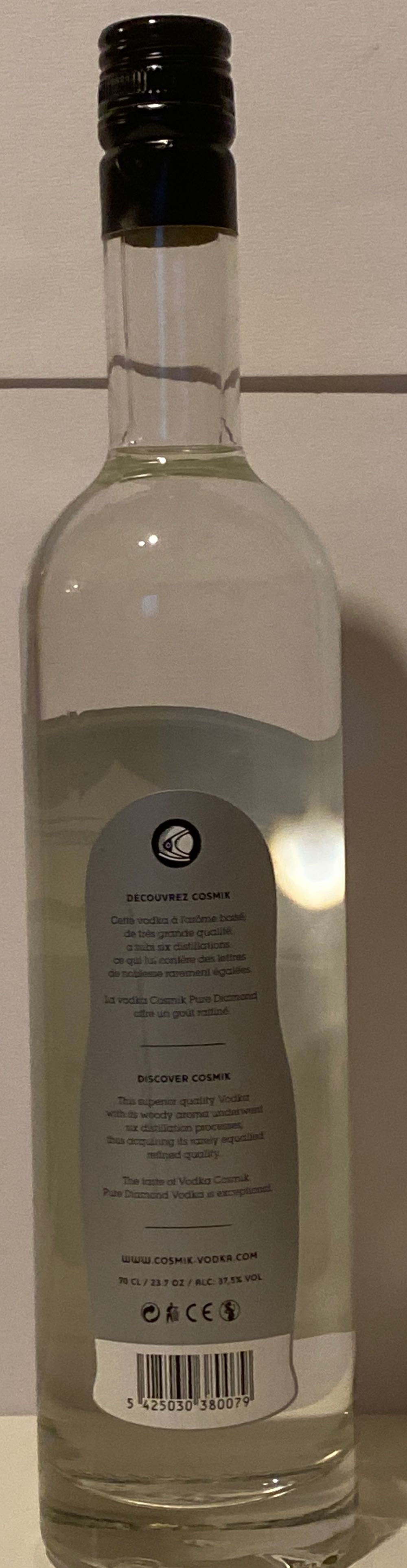Cosmic Pure Diamond Vodka  (700 mL) alcohol collectible [Barcode 5425030380079] - Main Image 2