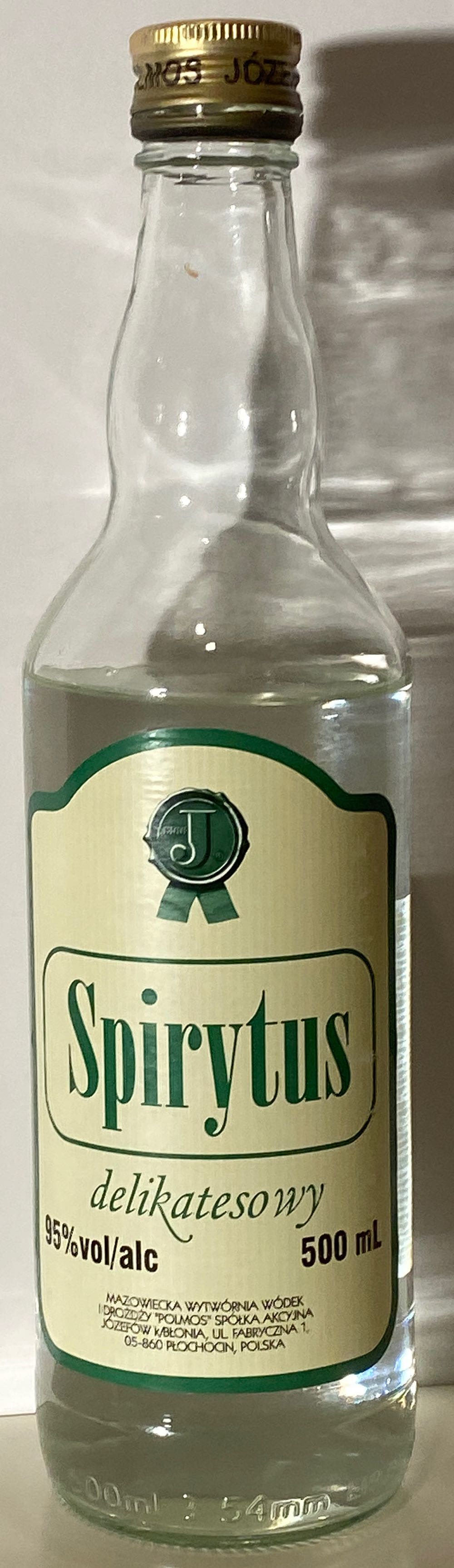 Spirytus Delikatesowy  (500 mL) alcohol collectible [Barcode 5900306000337] - Main Image 2
