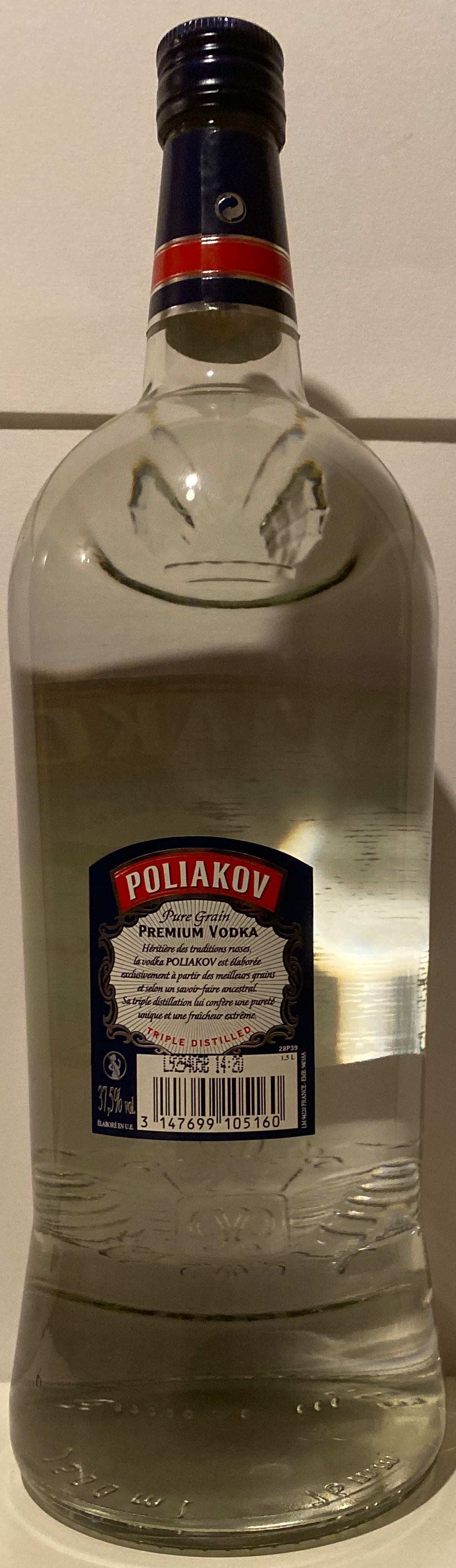 Poliakov Vodka 1,5l Magnum - La Martiniquaise (1500 mL) alcohol collectible [Barcode 3147699105160] - Main Image 2