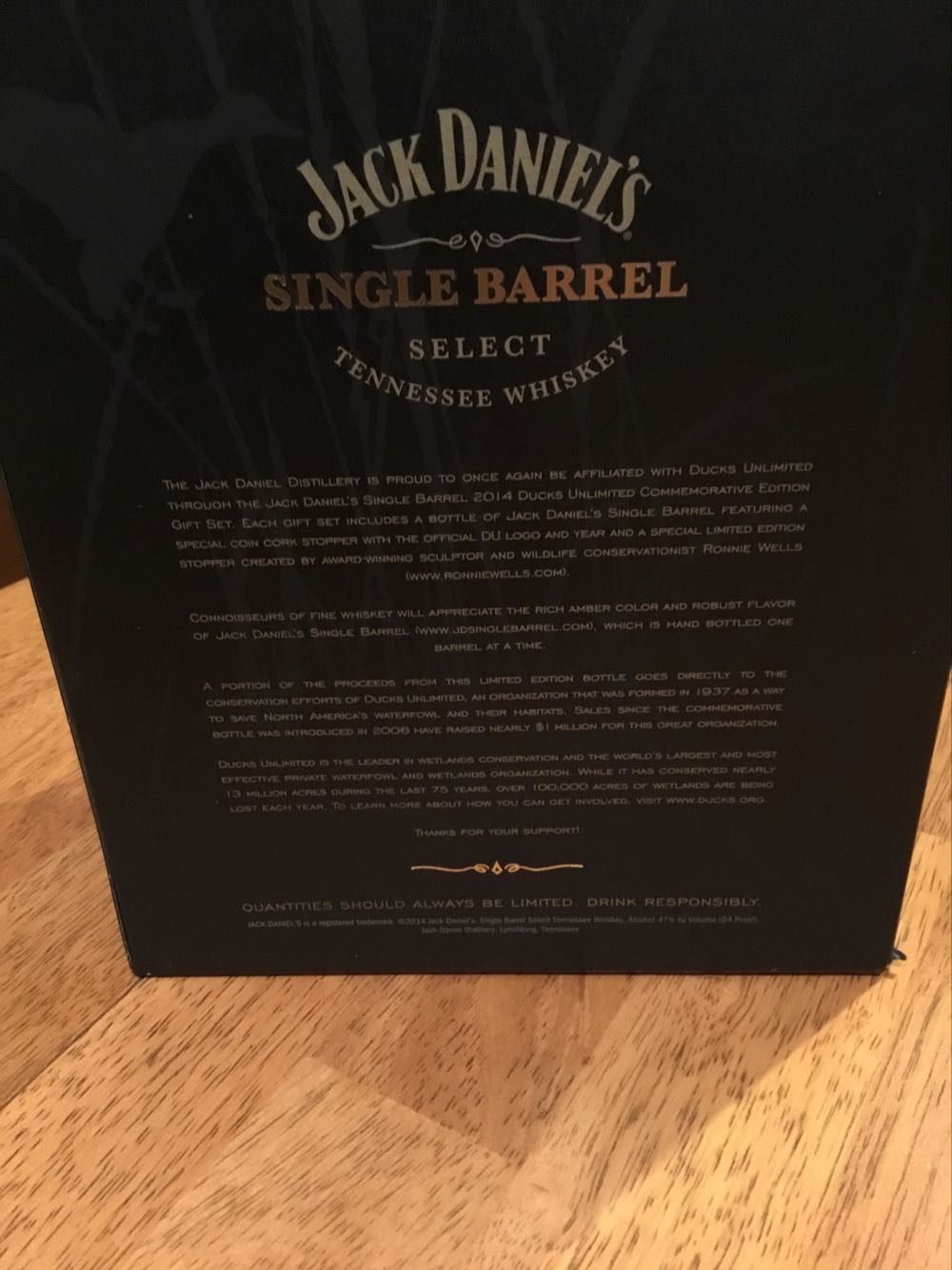 Ducks Unlimited California 2019 - Jack Daniel Distillery (750 mL) alcohol collectible - Main Image 4